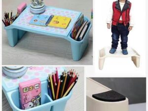 Plastic Mini Multi-Functional Study Table for Kids – Toddlers Baby Desk with Holder Organizer | Portable Laptop Desk | Durable & Safe Material