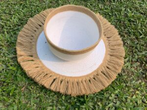 Cotton Jute Placemats & Cotton Jute Pot – 2-Piece Set