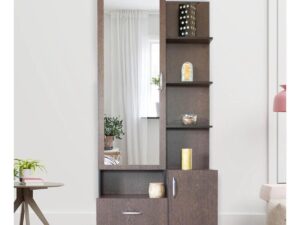 Laminated Wood Dressing Table with Mirror and Drawers