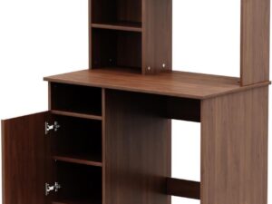 Modern Home Office Desk with Storage Shelf | Computer Table | Study Table with Bookshelf | Office Table | Study Table for Adults | Table with 5 Shelves