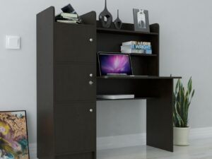 3 Door Engineered Wood Office Table – Multi-Purpose Study Table | Computer Table for Students | Home & Office Desk for Adults