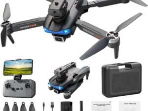 Brushless Motor Drone with 1080P Camera | Optical Flow Dual Camera | 2.4G WiFi FPV | Obstacle Avoidance | Altitude Hold | Follow Shot | Headless Mode (Black)