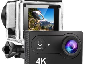AUSEK AT-S9R Action Camera (NEW 2025) | 4K/60FPS | EIS Stabilization | Remote Control | WiFi | Waterproof | Perfect for MotoVlog & Adventure