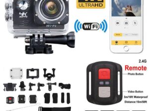 H9 Ultra HD 4K Action Camera | WiFi | 12MP Photos | 2" LCD | 30M Waterproof | 170° Wide Angle | Remote Control | Helmet/Bicycle Sports Cam
