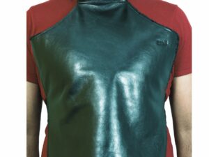 ZAYS ZCG101 Leather Chest Guard | Premium Full-Grain Leather Motorcycle Gear | Durable Winter Protection for Bikers (Black)