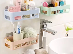 Wall Mounted Bathroom & Kitchen Rack – Storage Organizer, Toilet Shelf & Shampoo Holder