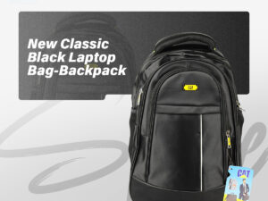 New Classic Black Laptop Bag-Backpack | Premium, Waterproof & Stylish | Perfect for Office, Travel & Study