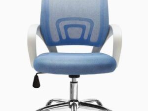 Furniture Plus (FP-M-122-SS) White Blue Smart Executive Chair
