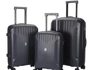 OMASKA Trending Luggage-002 (Black) | Hard Shell | 360° Spinner Wheels | Lightweight Travel Bag