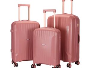 OMASKA Trending Luggage-002 (Pink) | Hard Shell | 360° Spinner Wheels | Lightweight Travel Bag