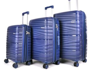 ADWARD POLO Luxury Family Size Trolley Luggage-010 (Blue) | Premium Hard Shell | 360° Spinner Wheels | Large Travel Suitcase for Men & Women