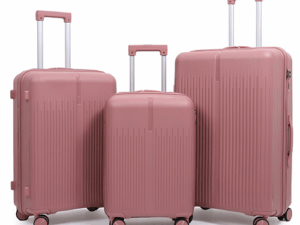 ADWARD POLO Family Size TSA Lock Travel Trolley-008 (Pink)