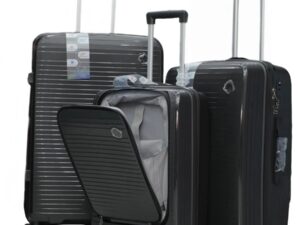 ICE Exclusive Luxury Family Size Trolley Luggage (Black)