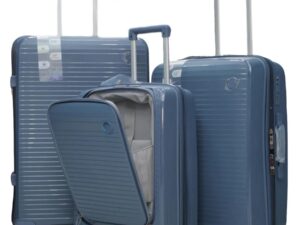 ICE Exclusive Luxury Family Size Trolley Luggage (Dark Blue)