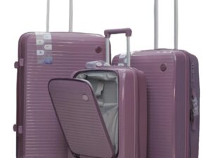 ICE Exclusive Luxury Family Size Trolley Luggage (Purple) | Premium Hard Shell | 360° Spinner Wheels | Travel Suitcase for Men & Women