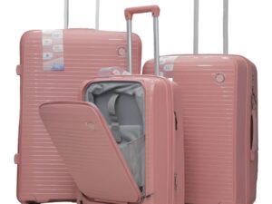 ICE Exclusive Luxury Family Size Trolley Luggage (Pink) | Premium Hard Shell | 360° Spinner Wheels | Travel Suitcase for Men & Women