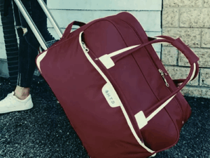 HTS Rolling Duffel Travel Trolley Bag (Coffee)