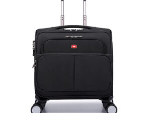 WGENER GONGZI 17-Inch Cabin Crew Trolley Luggage-01 (Black) | Premium Hard Shell | 360° Spinner Wheels | Lightweight Carry-On Bag