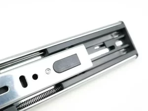 14" SS 3-Part Hydraulic Drawer Slider (Set = 2 Pcs) Heavy Runners Ball Bearing Drawer Slides Rail Telescopic Metal Duty