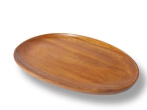 Wooden Tea Tray – Rustic Natural Wood Serving Tray (1 Pcs) for Elegant Tea Time