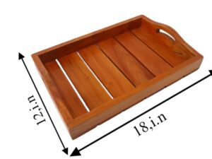 Rectangular Wooden Food Storage Tray – Serving Platter for Snacks, Candy, Pastry & Nuts