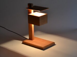 Modern Wooden Table Lamp – Stylish Decorative Lamp (H 12", Base 5"x7") for Home & Office