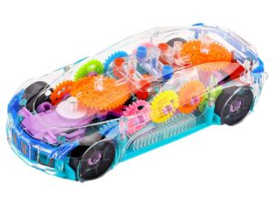 Racing Car Musical Toy – 360° Rotating Transparent Concept Car with Music & 3D Flashing Lights (Multicolor, Pack of 1)