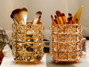 Europe Metal Makeup Brush Storage Holder – Test Tube & Cosmetic Organizer (LW037)