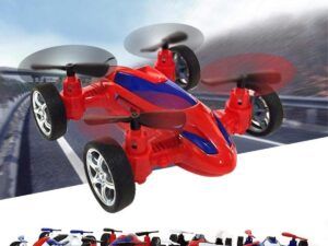Friction Powered Push & Go Flying Car – Diecast Plastic Model Toy with Moving Fans
