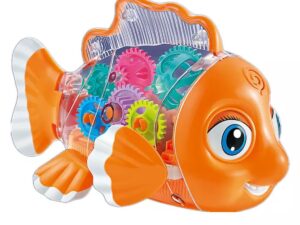 Transparent Gear Fish Toy – Musical Light Fish Toy for Babies