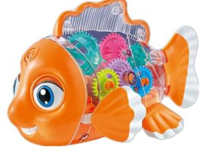 Transparent Gear Fish Toy – Musical Light Fish Toy for Babies