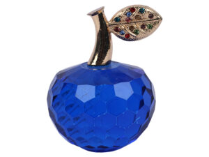 Crystal Apple Paperweight Ornament Home Decoration Collectibles Gift – Blue