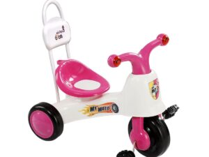 My Moto Bike Trolley Tricycle with Music – Yellow & Red | Fun, Musical & Safe Ride-On for Kids and Babies