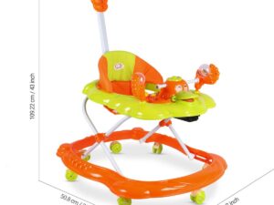 Duck Baby Walker with Light & Music – Orange | Fun, Safe & Engaging Walker for Babies