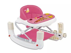 2 in 1 Baby Walker Cum Rocker – Pink | Safe, Supportive & Dual-Function Playtime Walker for Babies
