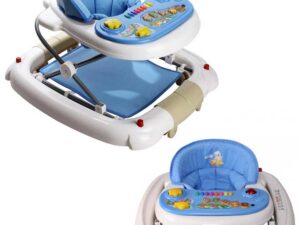 2 in 1 Baby Walker Cum Rocker – Blue | Safe, Supportive & Dual-Function Playtime Walker for Babies
