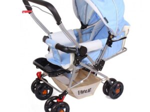 Baby Stroller Pram – Orange, Blue & Pink | Safe, Stylish & Comfortable Ride for Babies