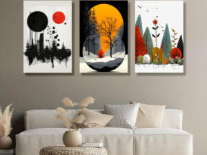 3 Pcs Home Décor Wallboard Set – Unique Combo Design