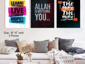 3 Pcs Unique Wall Art Set – Home & Office Décor
