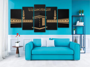 5 Pcs Makka Canvas Wall Painting Set – Home Décor