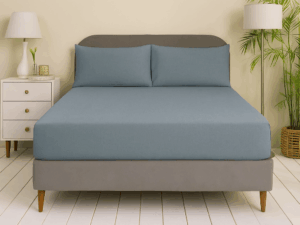 Allora Cotton Fitted Bed Sheet – Gray