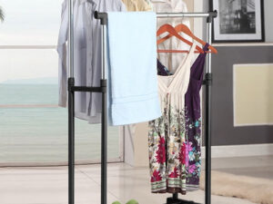 2-Layer Clothing Rack – Stylish & Space-Saving