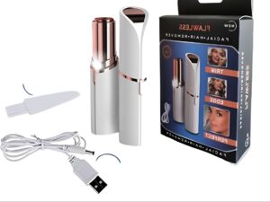 Rechargeable Flawless Facial Hair Remover for Women | Face and Body Painless Hair Trimmer