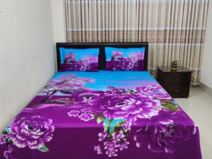 Luxury Digital Home Tex Cotton Fashionable Bed Sheet for Home Decoration (7.5x8.5 ft) King Size Bedsheet