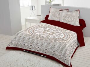 Digital Printed Luxury Yeamin Home Tex Bed Cover, Fiber Pillow Cover, Bedsheet King Size