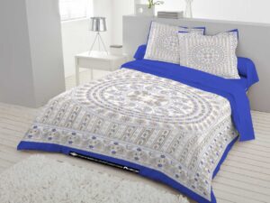 Digital Printed Luxury Yeamin Home Tex Bed Cover, Fiber Pillow Cover, Bedsheet King Size