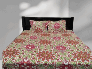 AC HOME TEX King Size Bed Sheet With Two Pillow Covers | Bed Sheet | Bed Sheets | Bichanar Chador | Bedding Sets | Chador | Bedding Sets