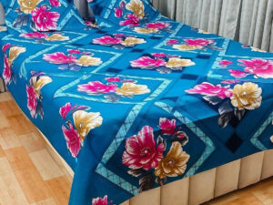 AC HOME TEX King Size Bed Sheet With Two Pillow Covers | Bed Sheet | Bed Sheets | Bichanar Chador | Bedding Sets | Chador