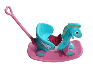 Playtime Marshall Horse 2-in-1 (Pink & Paste) | Ride-On & Rocking Horse for Kids