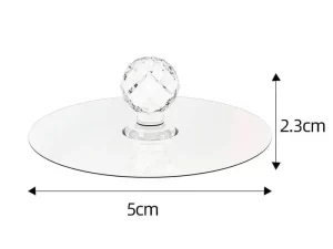 10/5 PS Transparent Cabinet Drawer Handle Punch-Free Cupboard Drawer Knob